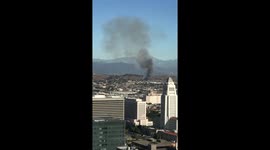 California Wildfires North of Downtown Los Angeles