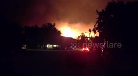 Thomas Fire - Flames Rage by Arroyo Verde Park