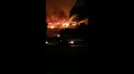 Hawaiian Village Apartment complex fully ablaze