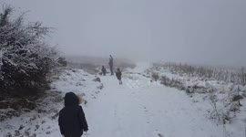 Holcolme Hill in the snow