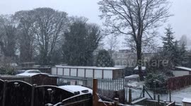 Heavy snowfall in Hornchurch Essex