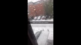 Heavy snow merry Christmas