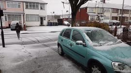 Snow falling