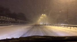 Heavy snowfall hits the UK
