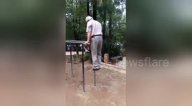 Newsflare Edit - old man doing gymnastics