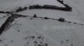 DRONE VIDEO OF SNOW