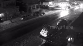 Fire apapratus responding on Icy street