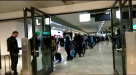 Long queues at Zurich as snow causes chaos at UK airports