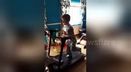 Newsflare Edit - Baby treadmill fail!