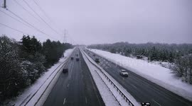 Snowy M40 - Drivers stick to two lanes