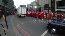 Santacon 2017: Santa's Descend On The Playground In Tower Hil