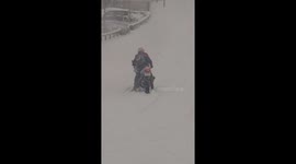 Motorbike in the Snow - December 2017