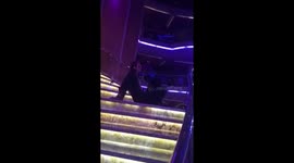 Drunk Elvis can't stand up on a cruise