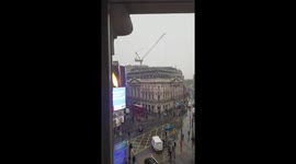 Snowfall at Piccadilly Circus