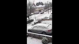 London covered in snow, beautiful sight