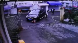Passersby lift car up to rescue girl trapped underneath