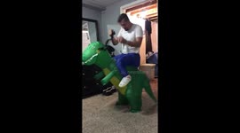 Dancing in my dinosaur suit