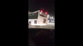 being held at the ring bus - Maybe he dont want to pay the ticket ...