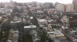 timelapse of showers coming up north over Darlinghurst, Sydney