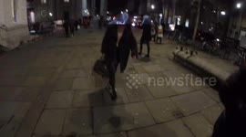 Davina McCall leaves the Missing People Carol Service