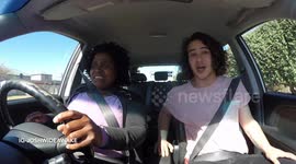 Housekeeper learns to drive a manual car for the first time