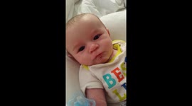 Baby's unusual call for food!