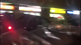 Mob of guys fighting with wooden stick in hands in Brampton