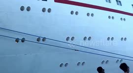 Drunk people watching port of Cozumel, Carnival Parasite February 25, 2017