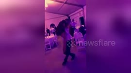 Couple fall into table during Dirty Dancing choreography attempt