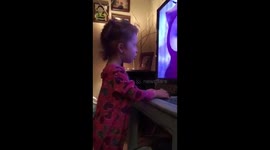 Two Year Old Sings her Little Heart Out