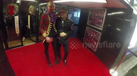 Tamara Alvarez and Joe Alvarez arrive at the Bingo The King Of The Mornings film Premiere