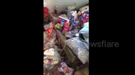 Woman finds her let piled with rubbish