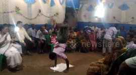 incredible gymnastic performance by a poor indian village boy