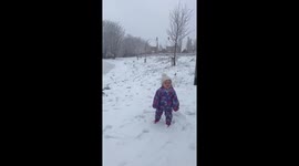 Baby's first snow!