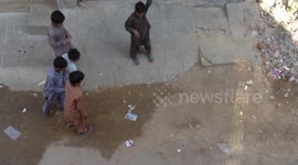 Kids Playing in street how these kids spend time each other