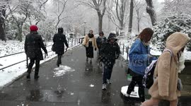 central park, snow,