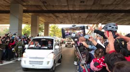 Así se vivió la llegada del papa en Bogota,Colombia