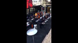 Croydon Box Park Drummers Performing