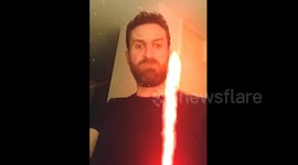 Man tries to record facebook video