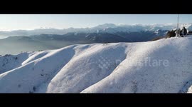 Spectacular 4K drone footage of year's first snow in Italian Alps