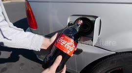 This is what happens when you fill a car's fuel tank with Coca-Cola
