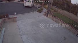 FedEx Employee dumps suspected bodily fluid in resedential storm drain 12-16-2017 Corona California