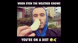 That feeling when even the wind knows you're on a diet