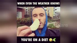 Newsflare Edit - That feeling when even the wind knows you're on a diet