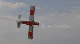 Terrifying moment plane crashes at Russia airshow