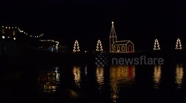 Mousehole harbour christmas lights 2017