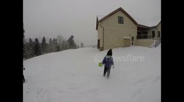 Enjoying the blizzard in Colorado