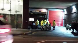 A strange gathering of bin men down Shaftsbury Avenue