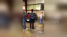 Boy receives car from girlfriend’s family for his birthday