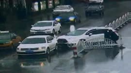 Driverless car rushes on road after woman got off without braking